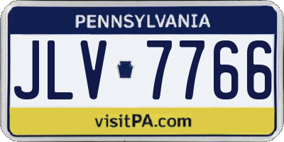 PA license plate JLV7766