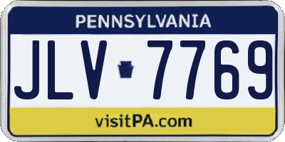 PA license plate JLV7769