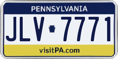 PA license plate JLV7771
