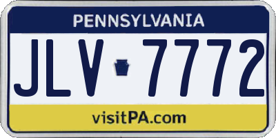 PA license plate JLV7772