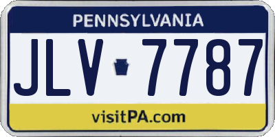 PA license plate JLV7787