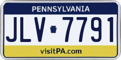 PA license plate JLV7791