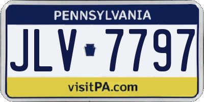 PA license plate JLV7797