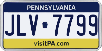 PA license plate JLV7799