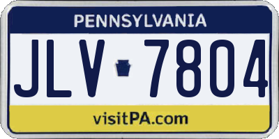 PA license plate JLV7804