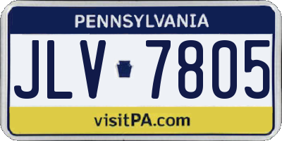 PA license plate JLV7805