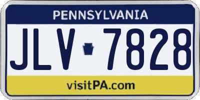 PA license plate JLV7828
