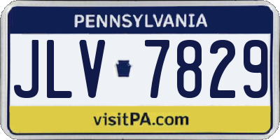 PA license plate JLV7829