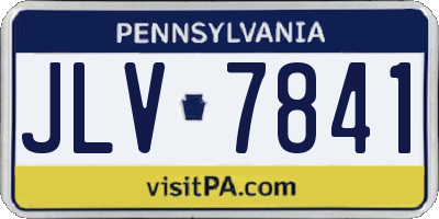 PA license plate JLV7841