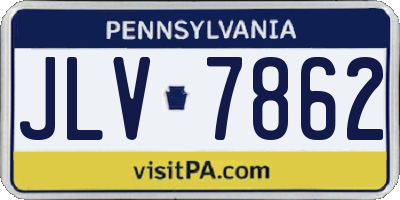 PA license plate JLV7862