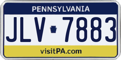 PA license plate JLV7883