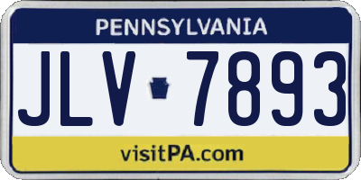 PA license plate JLV7893