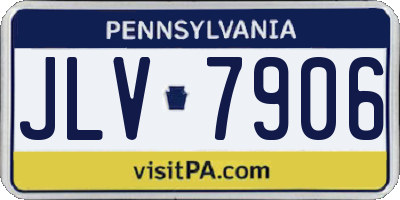 PA license plate JLV7906