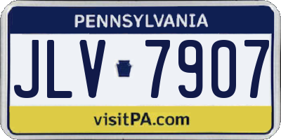 PA license plate JLV7907