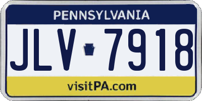 PA license plate JLV7918