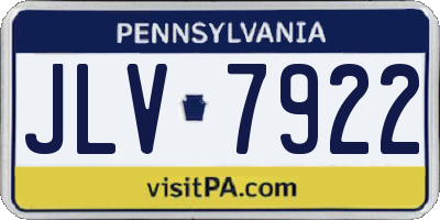 PA license plate JLV7922