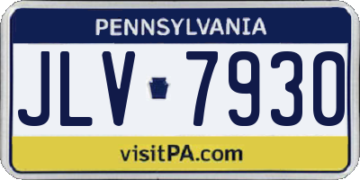 PA license plate JLV7930