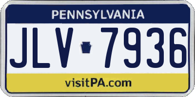 PA license plate JLV7936