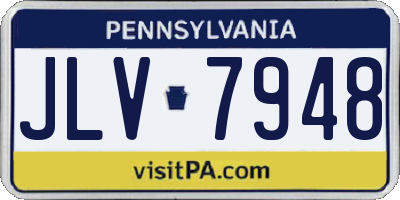 PA license plate JLV7948