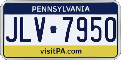 PA license plate JLV7950