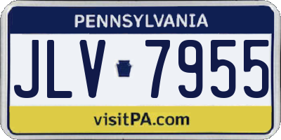 PA license plate JLV7955