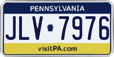 PA license plate JLV7976