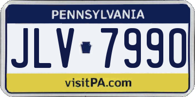 PA license plate JLV7990
