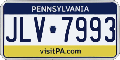 PA license plate JLV7993