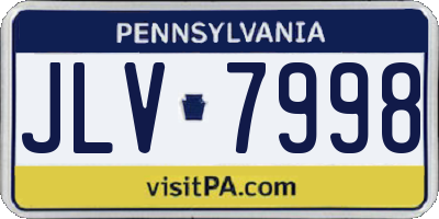 PA license plate JLV7998