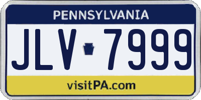 PA license plate JLV7999