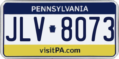 PA license plate JLV8073