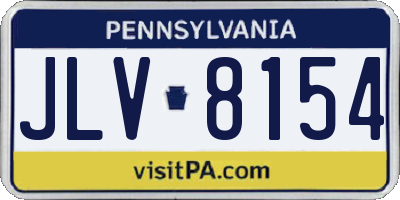 PA license plate JLV8154