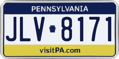 PA license plate JLV8171