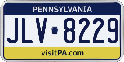PA license plate JLV8229