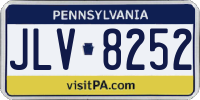 PA license plate JLV8252