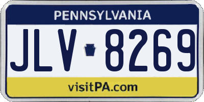 PA license plate JLV8269