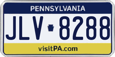 PA license plate JLV8288