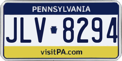 PA license plate JLV8294
