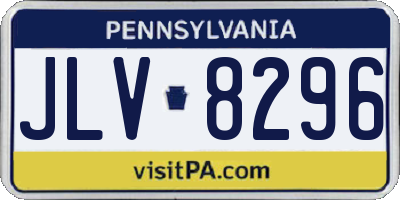 PA license plate JLV8296