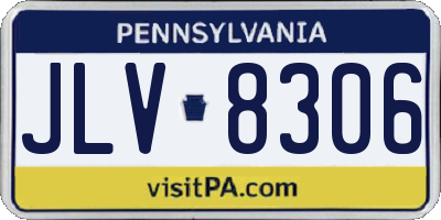 PA license plate JLV8306
