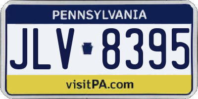 PA license plate JLV8395