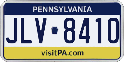 PA license plate JLV8410