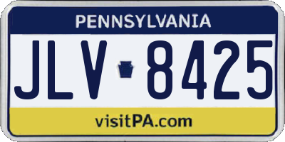 PA license plate JLV8425