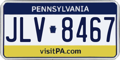 PA license plate JLV8467