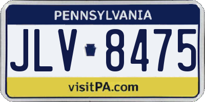 PA license plate JLV8475
