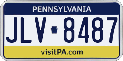 PA license plate JLV8487