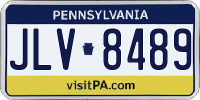 PA license plate JLV8489