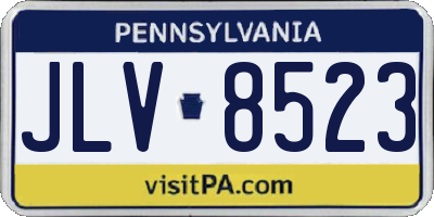 PA license plate JLV8523