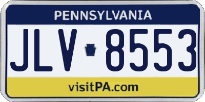 PA license plate JLV8553