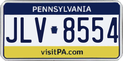 PA license plate JLV8554